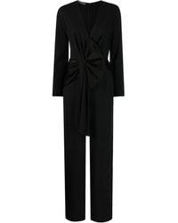 Alberta Ferretti - Enver Bow-detail Satin Jumpsuit - Lyst