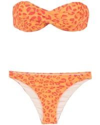 Amir Slama - Printed Bandeau Bikini Set - Lyst