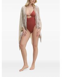 Missoni - Zigzag-pattern Fringed Poncho - Lyst