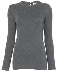 Brunello Cucinelli - Monili-Trim Long-Sleeve T-Shirt - Lyst