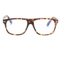 Tom Ford - Tortoiseshell-Effect Pilot-Frame Glasses - Lyst