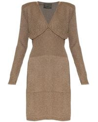 Akep - Lurex-Thread Knit Midi Dress - Lyst