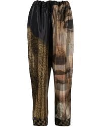 Masnada - Silk Tapered Trousers - Lyst