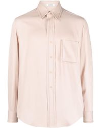 Sandro - Overhemd Met Contrasterende Stiksels En Puntkraag - Lyst