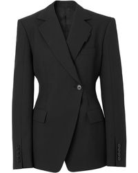 Burberry - Single Breasted Tailored Blazer - Lyst