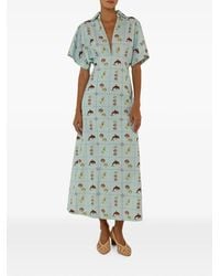 Palm Noosa - Jasmine Seashell-Print Midi Dress - Lyst