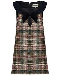 ShuShu/Tong - Tweed Bow-Detail Mini Dress - Lyst