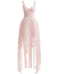Gemy Maalouf - Floral Guipure-Lace Dress - Lyst
