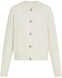 Ferragamo - Cable-Knit Cardigan - Lyst