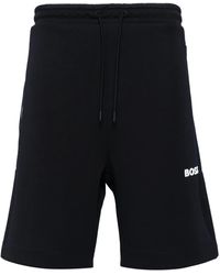 BOSS - Logo-Print Track Shorts - Lyst