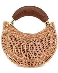 Chloé - Mini Summer Banana Raffia Tote Bag - Lyst