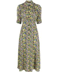 Maje - Floral-print Shirt Maxi Dress - Lyst
