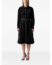 DKNY - Button-Down Shirt Midi Dress - Lyst