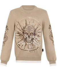 Philipp Plein - Skull-Print Crew-Neck Sweater - Lyst