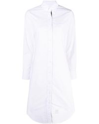 Thom Browne - Buttoned Cotton Shirt Dress - Lyst