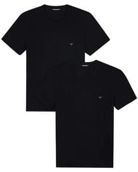 Emporio Armani - Set Of Two Stretch Cotton Undershirts - Lyst