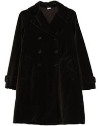 Aspesi - Double-Breasted Velvet Coat - Lyst