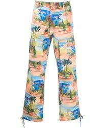 Les Benjamins - Graphic-Print Utility Trousers - Lyst