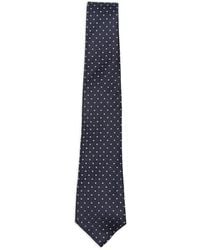 Canali - Geometric-Pattern Silk Tie - Lyst