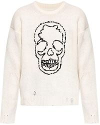 Zadig & Voltaire - Gerafelde Trui Met Geborduurde Doodskop - Lyst
