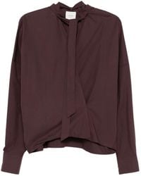Alysi - Wrap-Effect Blouse - Lyst
