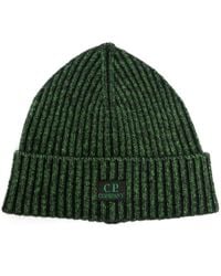 C.P. Company - Logo-patch Ribbed Beanie - Lyst