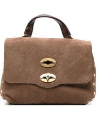 Zanellato - Sac Porté Épaule En Cuir À Détails De Clous Postina - Lyst