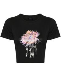 Mugler - T-shirt crop Anemone en coton - Lyst