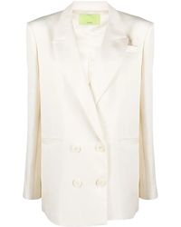 GAUGE81 - Neutral Vidal Double-Breasted Blazer - Lyst