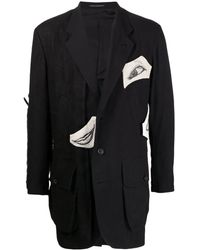 Yohji Yamamoto - Sakko Mit Grafischem Print - Lyst
