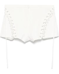 Blumarine - Pantalones cortos con detalle de ojales - Lyst