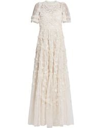 Needle & Thread - Evelyn Ruffled Tulle Gown - Lyst