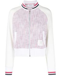Thom Browne - Rwb Stripe-print Tweed Jacket - Lyst