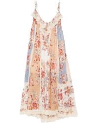 Zimmermann - Floral Lace Midi Dress - Lyst