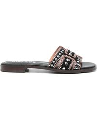 Bibi Lou - Flache Sandalen Mit Nieten - Lyst