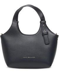 Tommy Hilfiger - Mini Logo-Detail Pebbled-Texture Tote Bag - Lyst
