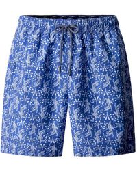 Hackett - Tiger-Print Drawstring Swim Shorts - Lyst