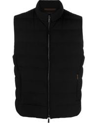 Moorer - Gefütterte Weste Mit Logo-Print - Lyst