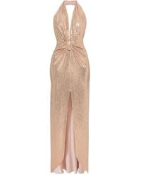 Nissa - Maxi-Jurk Verfraaid Met Pailletten En Open Rug - Lyst