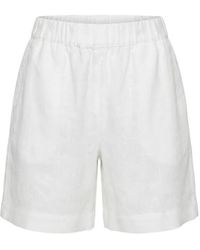 120% Lino - Elasticated Linen Shorts - Lyst
