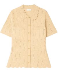 Sandro - Zigzag-Pattern Cardigan - Lyst