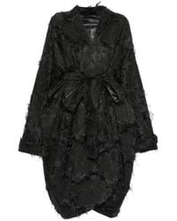 BARBARA BOLOGNA - Angels Jacquard-Woven Frayed-Edge Coat - Lyst