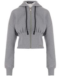 Just Cavalli - Corset-Style Drawstring Hoodie - Lyst
