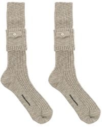 DSquared² - Military Chic Button-Pocket Ribbed-Knit Socks - Lyst