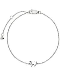 Monica Vinader - Initial W Chain Bracelet - Lyst