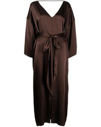 Voz - V-Neck Silk Dress - Lyst