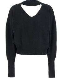 FEDERICA TOSI - Keyhole-Neckline Wool-Cashmere Blend Sweater - Lyst