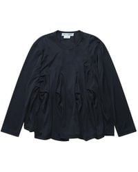 Comme des Garçons - Ruched Long-Sleeve T-Shirt - Lyst