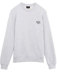 A.P.C. - Logo-Embroidered Sweatshirt - Lyst