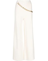 Rabanne - Chainmail-Detail Wool-Cashmere Trousers - Lyst